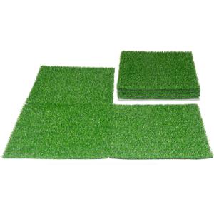 Artificial Grass Patch 6x6 Inch,Realistic Synthetic Turf with Drainage Holes,0.35 Inch Synthetic Garden Grass Tiles Faux Grass Rug for Crafts Patio Wall Decor