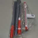 Floor Scrub Brush with Long Handle, Scrubbing Brush Squeegee Broom for Cleaning, 2 in1 Stiff Bristle Shower Scrubber Floor Squeegee for Pool Wall Tile(White)