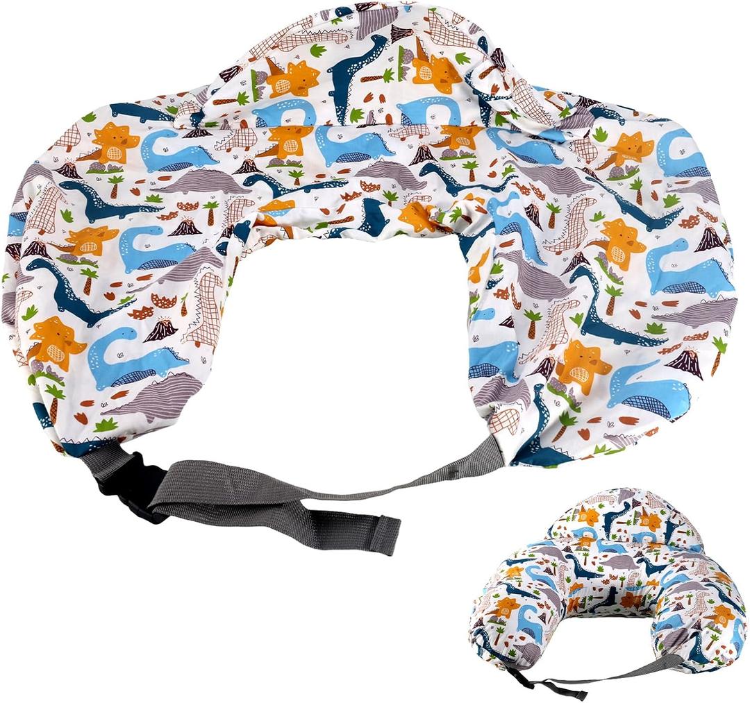 Coloful Nursing Pillow Cover Compatible with Momcozy,Removable Feeding Pillow Cover with Security Fence Compatible with Momcozy,Adjustable Waist Strap,1 PCS(No Pillow)