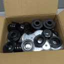 iKer Body Mount Bushing Kit Compatible with Ford F250 F350 2008-2016 Super Duty 2WD 4WD, Polyurethane Cab & Body Mount Steel Sleeves & Hardware. Black