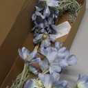 6PCS Daisy Flowers Artificial 24'' Blue Flowers Artificial Wildflowers Silk Flowers for Wedding Party Kitchens Home Decoration(Light Blue)