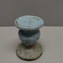 Creative Co-Op Small Distressed Blue Terracotta Pillar Candle Holder (4.5" W x 5.25" H)