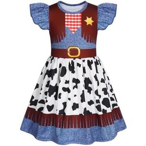 Eledobby Cowgirl Costume Girls Toddler Princess Dress Up Halloween Cosplay Outfits Christmas Birthday Gift, 9-10 Years