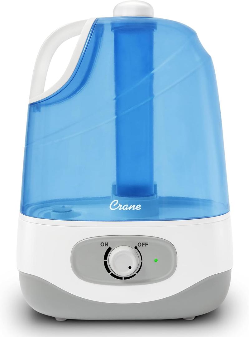 Crane Cool Mist Humidifier, 1 Gallon,White,EE-5956