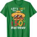 Cinco de mayo 50th birthday taco age 50 mexican birthday T-Shirt S Kelly Green