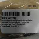 Josnown Thermal Warm Boot Socks for Women, 5 Pairs Winter Thick Cozy Hiking Crew Comfy Socks Full Cushioned, Size 5-10 (Black)