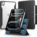ESR for iPad Pro 13 Inch Case M4(2024), iPad Pro 13 Case with Pencil Holder, Removable Magnetic Cover, Vertical Stand, Fully Supports Pencil Pro and Pencil(USB-C), Rebound 360 Series, Black