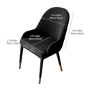 Velvet Semi-Circular Dining Chair Cover Elastic Stretch Slipcover for Curved Chairs, Soft Polyester Spandex Fabric Protective Furniture Cover, Hotel Chair Cover, Black 