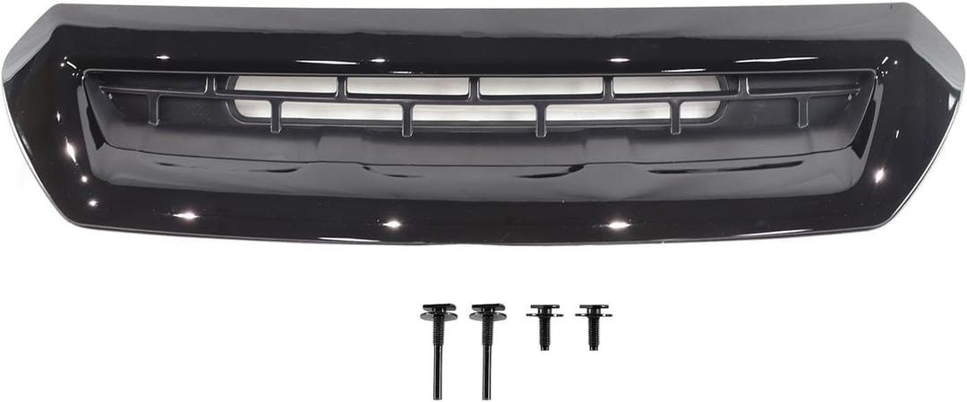 Gloss Hood Air Vent Compatible with 2017-2019 GMC Sierra 2500 HD/3500 HD (6.0L/6.6L) – Replace OEM#84240941-Black