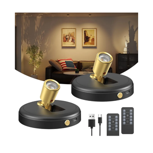 Spot Lights Indoor Led Spotlight: Rechargeable Battery Wireless Up Lights Indoor - Plants Tree Artwork Portrait Picture Display Accent Lighting for Home Decorators Homeowners Art Collectors(2 Pack)