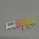 [4 in 1] 1 Day 4 Times Medicine Pill Organizer +5 Alarms + Timer+ Clock, Large Compartments, Loud Sound, Large Screen, Moisture-Proof, Dust-Proof, Travel Daily Pill Box/Organizer/Case/Container/Dispenser