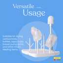 Travel Baby Bottle Drying Rack, Airplane Essentials Cleaning kit Organizer | Bottle Brush Cleaner, Drying Rack Compact, Large Capacity (Blue)