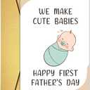 Cute 1st Father's Day Card for Husband, Happy First Father's Day Card for New Dad from Wife, Lovely 1st Fathers Day Card for Husband From Wife, We Make Cute Baby Cards, 20.5cm x 13.5cm / 8" x 5.3" inches