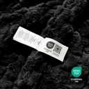 Cozy Bliss Faux Fur Throw Blanket for Couch, Fuzzy Soft Plush Thick Warm Fluffy Reversible Wave Textured Blanket for Sofa Bedroom Living Room, 55 * 70 Inches Black