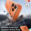 ESR for iPhone 17 Pro Phone Case with Stand, 23ft Military-Grade Drop Protection with Camera Control, Shock-Absorbing Rugged Cover, Compatible with MagSafe Accessories, Cyber Series, Orange