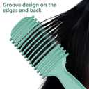 Curly Hair Brush, Curl Defining Brush, Hair Brush, Flexible, Curl Enhancing, Reduce Pulling (Green)