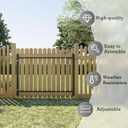 Adjustable Gate Kit, Fence Gate Kit Anti Sag Gate Kit for 36in - 72in W, 4-5 H, Anti Sag Gate Kit Gate Hardware Kit Gate Kit for Wooden Fence, Black(Wooden Post Not Include)