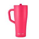 Ice Shaker 32 oz Tumbler with Handle and Straw | 32oz Black | Cold for 30+ Hours | 2-in-1 Tumbler Shaker Bottle | Odor-Free 32 ounce Bottle for Water, Protein Shakes, Smoothies, Cocktails