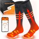 Heated Socks for Men Women, Upgraded Rechargeable Electric Heated Socks Up to 10 Hours, Washable Winter Foot Warmer Socks for Outdoor Camping Skiing Hunting Hiking