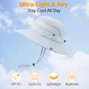Kids Sun hat for Girls Boys Outdoor Breathable Sun Protection UPF 50+ Cap Wide Brim Summer Beach Bucket hat (5-13 Years, Beige)