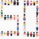 Icyhit 50 PCS Ramdom Minifigures, Mini Figure Toy, Building MINIFIG People, Mystery Pack (Random 50 Minifig Included)