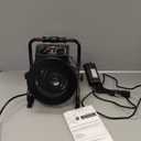 Greenhouse Heater with Thermostat, 1500W Outdoor Heaters for Patio, Fast Heating, Overheat Protection, Electric Space Heaters for Greenhouse, Grow Tent, Patio, Garage, Indoor（Silver