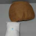 POKSRI 2pcs Car Neck Pillow for headrests,Support Drive Seats Head Cushion Pillows,Superfiber Suede,Plant-Based Polyester,Thickness & Height Adjustable,11.8x7.5,Inner Liner fillable(Orange Brown)