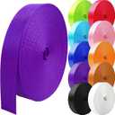 Grosun 10 Yards Nylon Webbing 1 inch 1.5 inch 2 inch Nylon Strap Webbing Straps Backpack Straps Nylon Belt for Indoor or Outdoor Gear, DIY Crafting, Handles, Luggage, Slings (Purple, 1.5 inch)