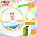 Soulchen 2 Pcs Toy Hoop Exercise Hoop Detachable Adjustable Plastic Hoops Playground Equipment for School Colored Hoops Circles Exercise Ring for Teens Dog Agility Equipment