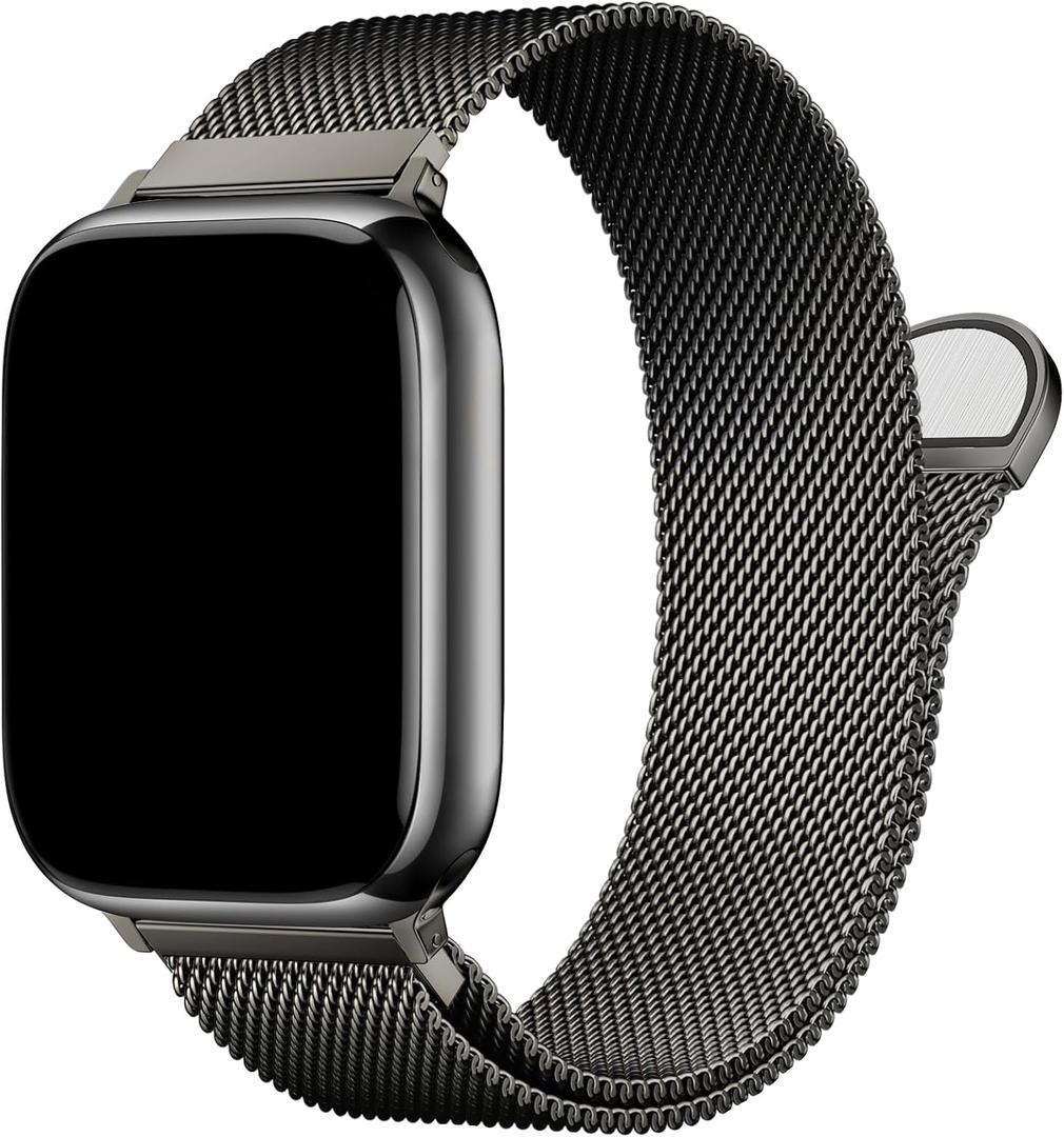 Stainless Steel Milanese Loop Compatible with Apple Watch Bands 46mm 42mm 44mm 45mm 49mm 38mm 40mm 41mm men and women, Magnetic Clasp Replacement for iWatch Ultra Series 11 10 9 8 7 SE 6 5 4 3 2 1 (Slate)