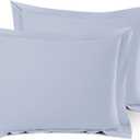 Nestl Soft Pillow Shams Set of 2 - Double Brushed Microfiber Pillow Covers - Hotel Style Premium Bed Pillow Cases, with 1.5 Decorative Flange, Queen 20"x30" - Ice Blue