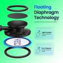 Lightweight Stethoscope, Dual-Frequency Diaphragm, Bell & Diaphragm & Pediatric Diaphragm, Noise-Reducing Silicone Ear Tips, Ideal for Doctors, Nurses, Students Use
