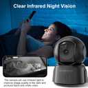GOLSPARK Dog Pet Camera for Home Security 2K, 2.4GHz WiFi Camera Baby Monitor for Room with Motion Tracking Detection Night Vision, Two-Way Audio SD/Cloud Storage