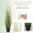 Jexine 4 Pcs 3 ft Tall Artificial Grass Plant Potted Artificial Greenery Floor Plants Faux Pampas Grass Tall in Pot for Housewarming Gift House Garden Bathroom Lobby Outdoor Decoration