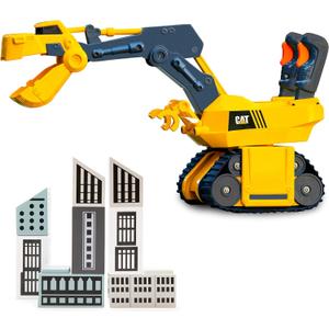 CAT Construction Toys, Roaring Rex-Cavator Toy Excavator, Light & Sound, Battery Operated, Ages 3+