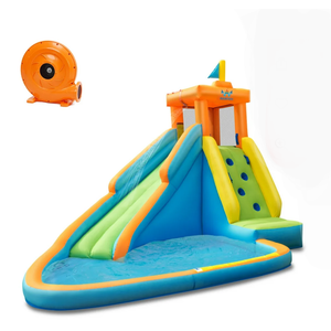 Kids Bounce House Castle Splash Water Pool with 740 W Blower