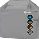 Grillman Premium Grill Cover for Outdoor Grill, BBQ Grill Cover, Rip-Proof, Waterproof, Top Heavy-Duty Large Grill Covers for Outside, Barbecue Cover & Gas Grill Covers (52" L x 26" W x 43" H, Gray)
