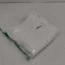 REISEN White Shower Curtain Farmhouse Ruffle Fabric for Bathroom Sheer Shower Curtain 72 in Long