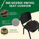 360 Degree Swivel Seat Cushion for Car or Chair,Rotating Seat Cushion Pivot Disc Pad for Elderly,Swivel Car Seat Chair Assist for Elderly to Turning Easily from Bed to Wheelchair