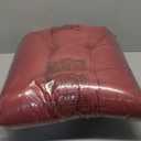 Outdoor/Indoor All Weather Tufted Wicker Chair Cushions of 2 Pieces, 2 U-Shape Waterproof Cushions for Patio Furniture,Wicker Loveseat, Red