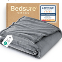 Bedsure GentleSoft Fleece Throw Blanket for Couch Grey - Lightweight Plush Fuzzy Cozy Soft Blankets and Throws for Sofa, 50x60 inches