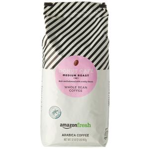 AmazonFresh Donut Café, 100% Arabica Coffee, Medium Roast, Whole Bean, 32 Ounce