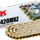 RK Racing Chain GB420MXZ-102 Gold 102-Links Heavy Duty Chain with Connecting Link 