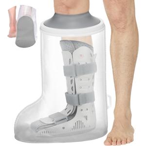 Waterproof Extra Wide Cast Covers for Shower Leg with Upgraded Non-Slip Bottom, Extra Large Cast Protector for Shower Foot Ankle, Watertight Leg Cast Cover for Plus Size Adults Surgery Casts Boots