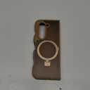 [Magnetic Stand & Wave Frame] Case for Samsung Galaxy Z Fold 5 [Fit for MagSafe] [Military Drop Protective] Not Yellowing Translucent Z Fold 5 Phone Ring Cover for Women Men 7.6" Desert Gold