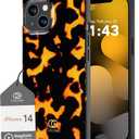 Cocomii Rectangle Case for iPhone 14/iPhone 13, Compatible with MagSafe, Mandarin Tortoiseshell