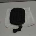 Yarnic Quilted Makeup Bag Cosmetic Bag, Travel Toiletry Bag for Women, Cute Makeup Bag Organizer Puffer Makeup Pouch (S, Black)