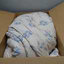 Floral Comforter Set King Size 3 Pieces,Blue Beige Floral Bedding