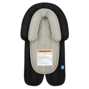 COOLBEBE Upgraded 2-in-1 Babybody Supports for Newborn Infant - Extra Soft Breathable Car Seat Insert Cushion Pad, Perfect for Carseat, Stroller, Swing, Bouncer, Black