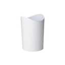 Superio Small Bathroom Trash Can, Modern White Mini Open Waste Bin (1 1/2 Gallon, 6 Liter) Plastic Garbage Can for Kitchen, Bathroom, Bedroom, Office, Under Desk, Car